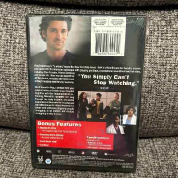 FACTORY SEALED Grey's Anatomy Season One DVD - Picture 3 of 3